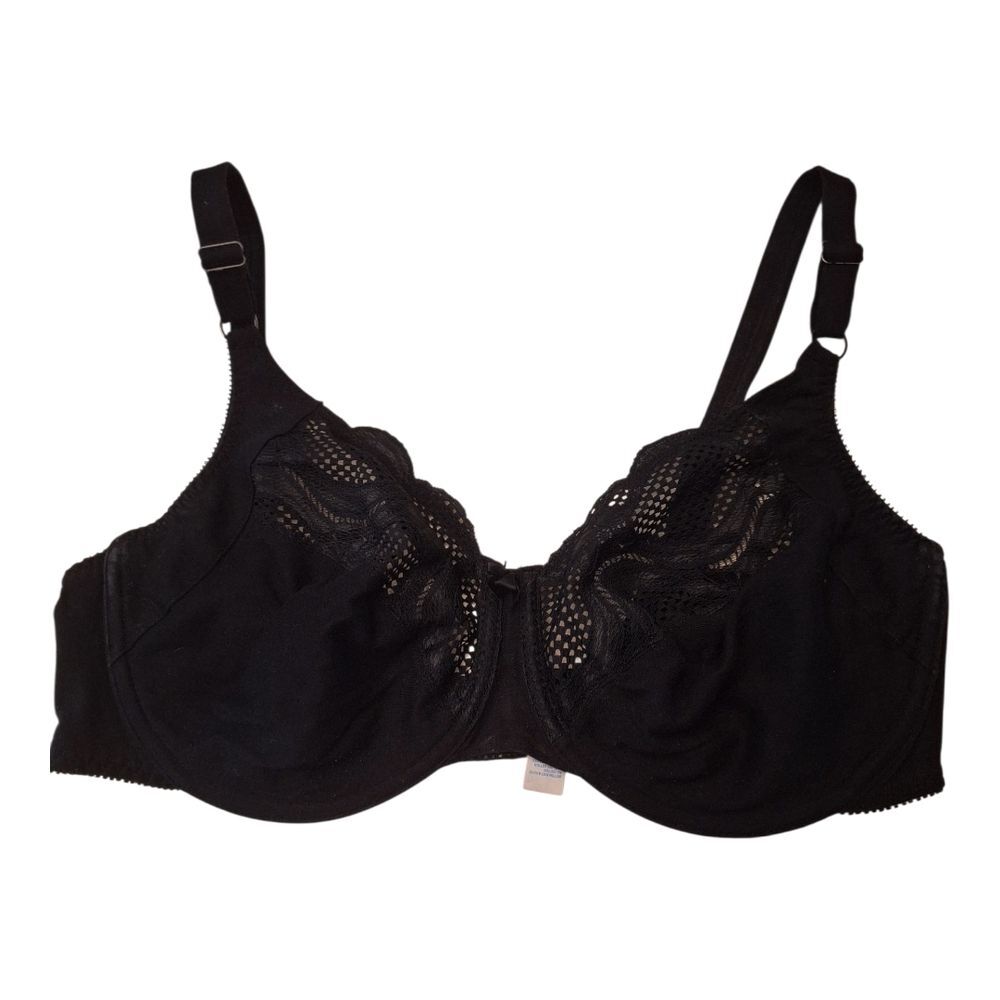 Vintage Warners Black Lace Bra Size 40D